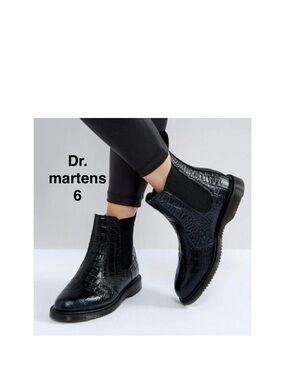 Dr. Martens women’s  Flora Croc Chelsea Boot Size 6 black ⭐️⭐️⭐️